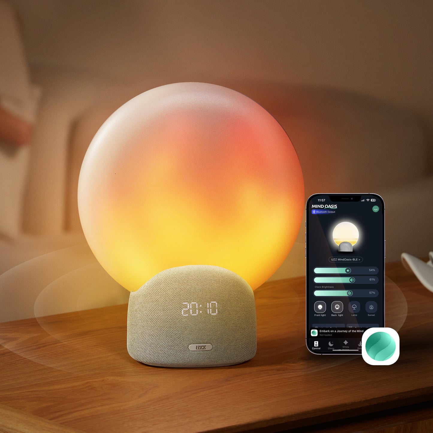 UZZ MindOasis: All-in-one Ambient Light Bluetooth Speaker